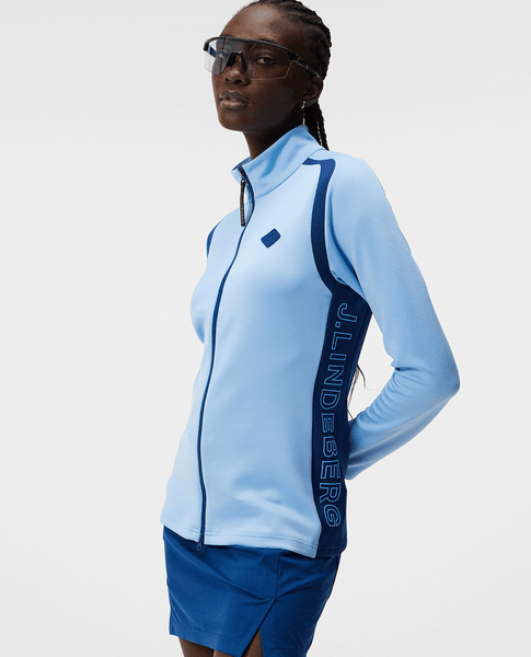 Marilyn Half Zip Mid Layer / Little Boy Blue Diamond – J.Lindeberg