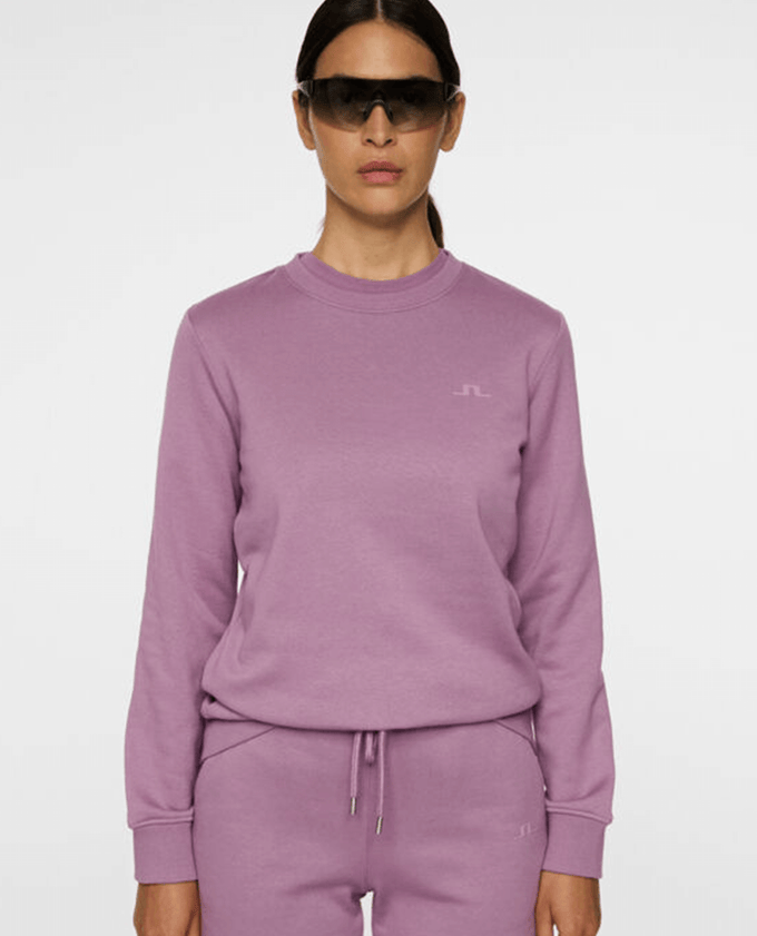J.Lindeberg Alpha Brushed Crew Neck Sweater Very Grape
