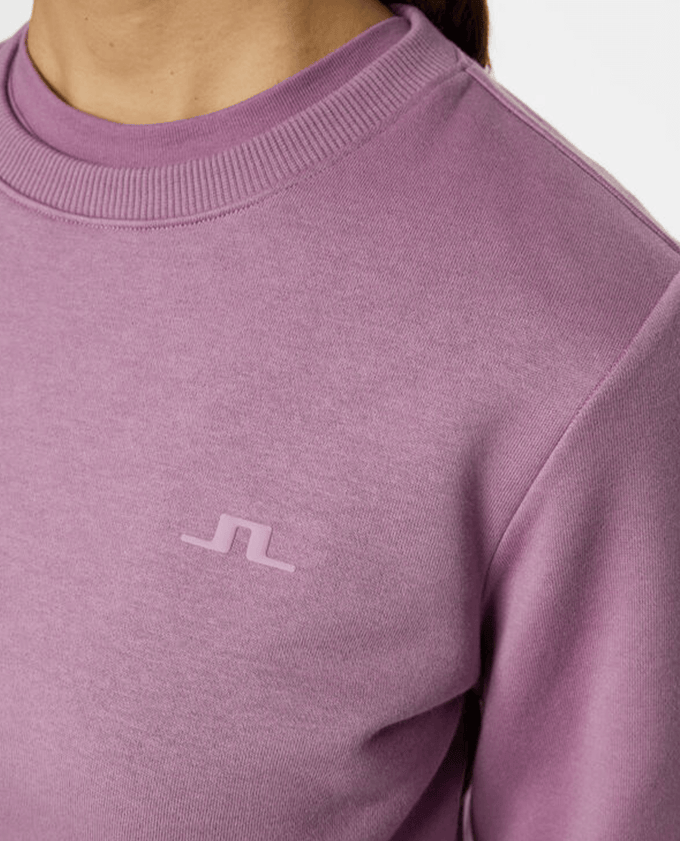 J.Lindeberg Alpha Brushed Crew Neck Sweater Very Grape