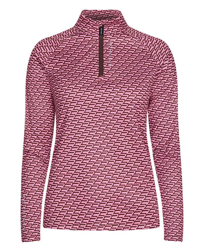 ROHNISCH Addy UV Printed Long Sleeve Base Layer Carmine Rose Retro R Mono