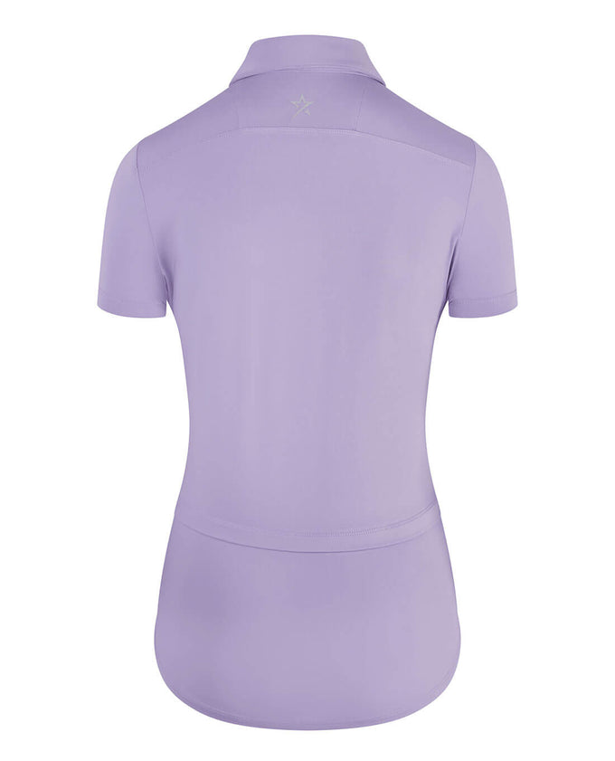 SWING OUT SISTER Amelie Cap Sleeve Polo Digital Lavender