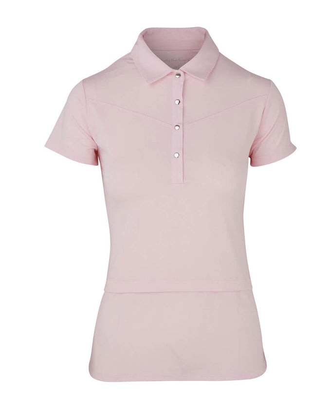 SWING OUT SISTER Amelie Cap Sleeve Polo Cherry Blossom