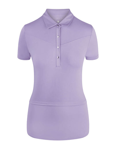 SWING OUT SISTER Amelie Cap Sleeve Polo Digital Lavender