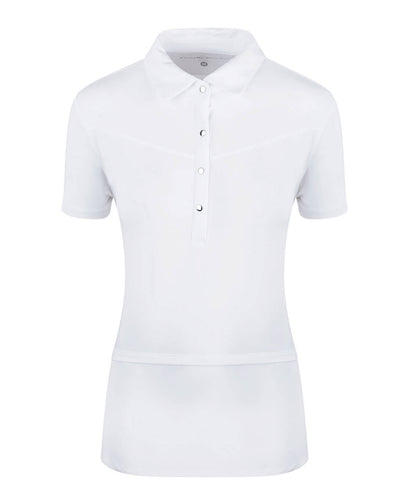 SWING OUT SISTER Amelie Cap Sleeve Polo White