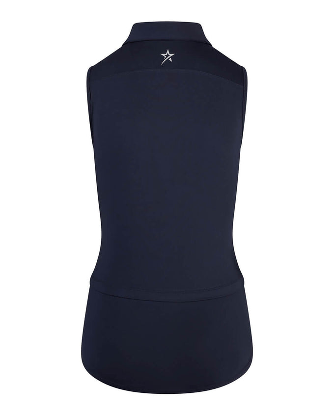 SWING OUT SISTER Amelie Sleeveless Polo Navy