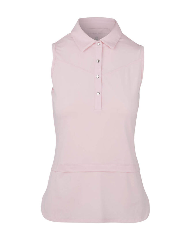 SWING OUT SISTER Amelie Sleeveless Polo Cherry Blossom