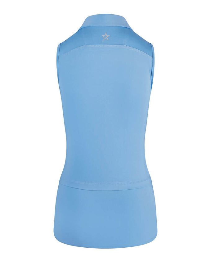 SWING OUT SISTER Amelie Sleeveless Polo Tranquil Blue