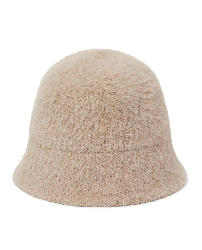 SWING OUT SISTER Bella Fur Bucket Hat Gilded Beige