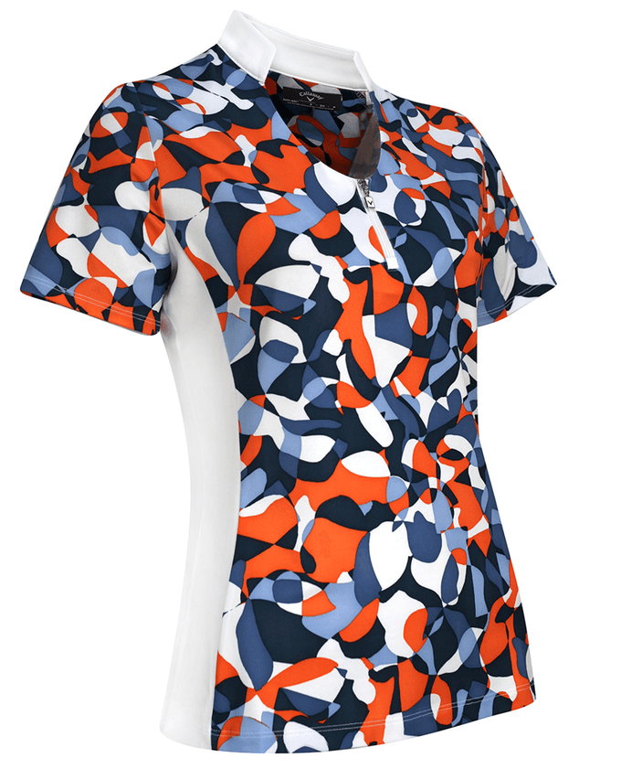 SIZE S - CALLAWAY Abstract Floral Polo CGKSD019