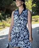 CALLAWAY Abstract Floral Dress CGDSF004 Navy