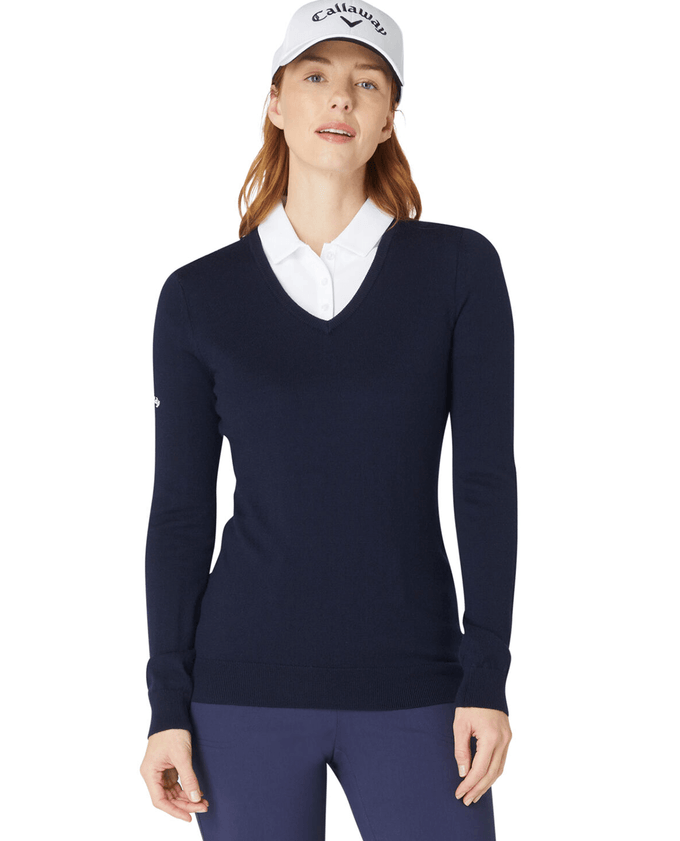 CALLAWAY V-Neck Merino Pullover CGGF80L9 Dark Navy