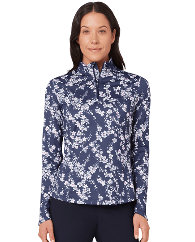 CALLAWAY Snowy Floral Winter Polo CGKFG091 Blue Depths