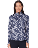 CALLAWAY Snowy Floral Winter Polo CGKFG091 Blue Depths