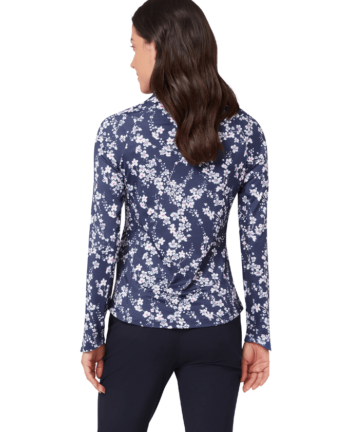 CALLAWAY Snowy Floral Winter Polo CGKFG091 Blue Depths