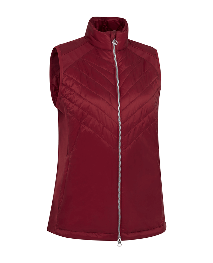 CALLAWAY Engineered Thermal Chev Quilted Vest CGVFD024 Rumba Red