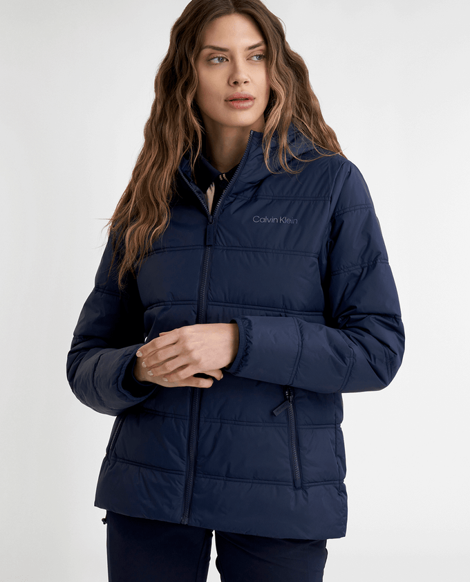 CALVIN KLEIN Athena Hooded Puffer Jacket 100 Navy