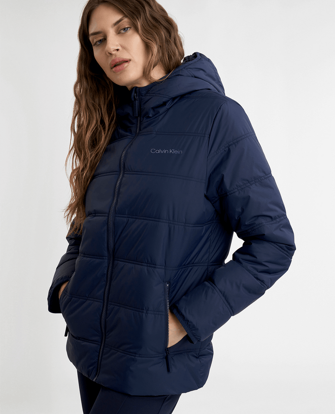 CALVIN KLEIN Athena Hooded Puffer Jacket 100 Navy