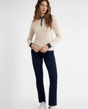 CALVIN KLEIN Mila Long Sleeve Polo 990 Tapioca