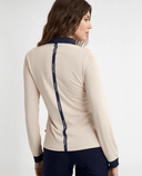 CALVIN KLEIN Mila Long Sleeve Polo 990 Tapioca