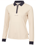 CALVIN KLEIN Mila Long Sleeve Polo 990 Tapioca
