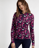 CALVIN KLEIN Dakota Quarter Zip Top 995 Print