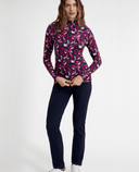 CALVIN KLEIN Dakota Quarter Zip Top 995 Print