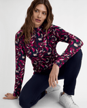 CALVIN KLEIN Dakota Quarter Zip Top 995 Print
