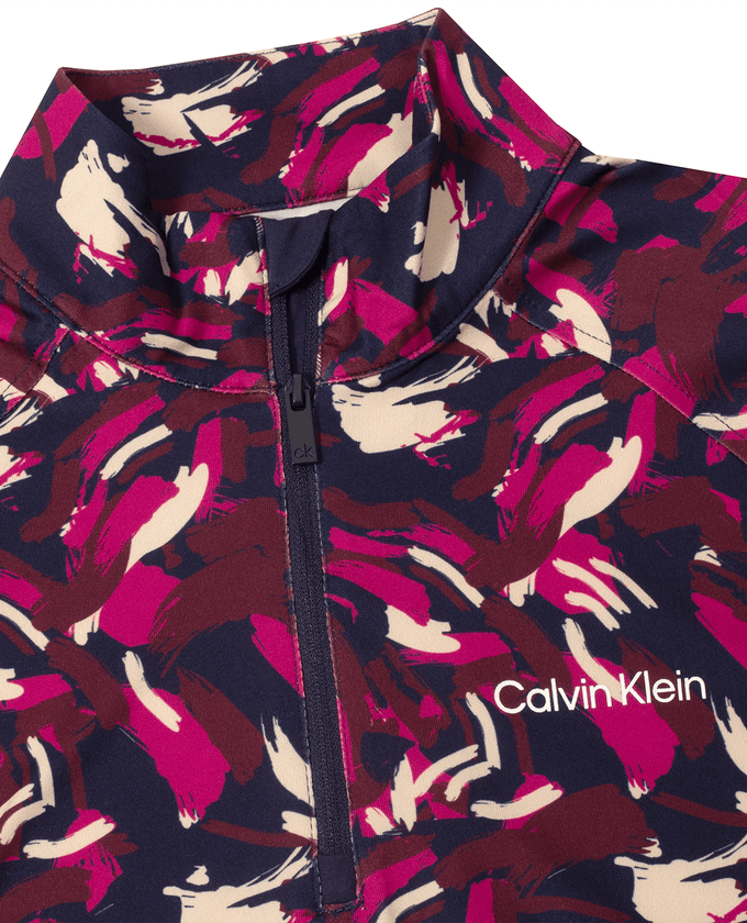 CALVIN KLEIN Dakota Quarter Zip Top 995 Print