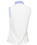 CALVIN KLEIN Leigh Sleeveless Polo 962 White/Cornflower