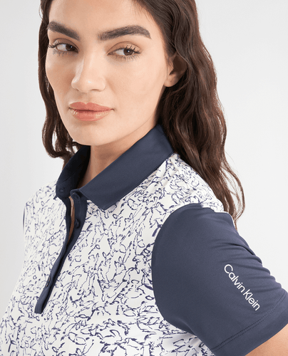 CALVIN KLEIN Polo sans manches craquelé 783 Orchidée