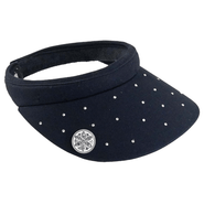 SURPRIZESHOP Crystal Clip Golf Visor with Ball Marker - Navy - One Size / Navy