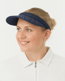 Crystal Clip Golf Visor with Ball Marker - Navy