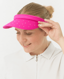 Crystal Clip Golf Visor with Ball Marker - Pink