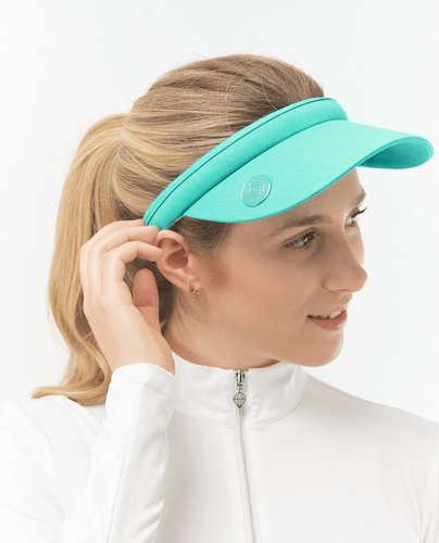 Clip Golf Visor with Ball Marker - Ocean Blue