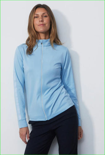 SIZE L - DAILY SPORTS Anna Long Sleeve Full Zip Top 192 Skylight Blue