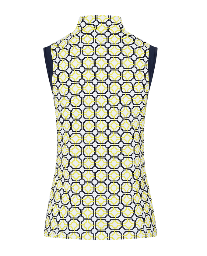 SWING OUT SISTER Cecily Sleeveless Polo Sunshine Navy