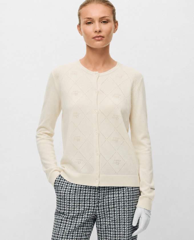 ROHNISCH Logo Jacquard Cardigan Tofu