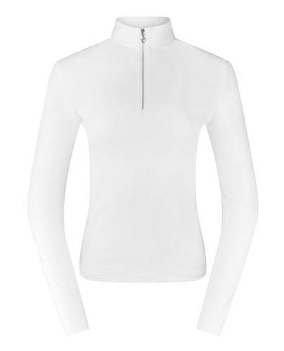 PURE GOLF Tranquillity Mid-Zip Top 443 White