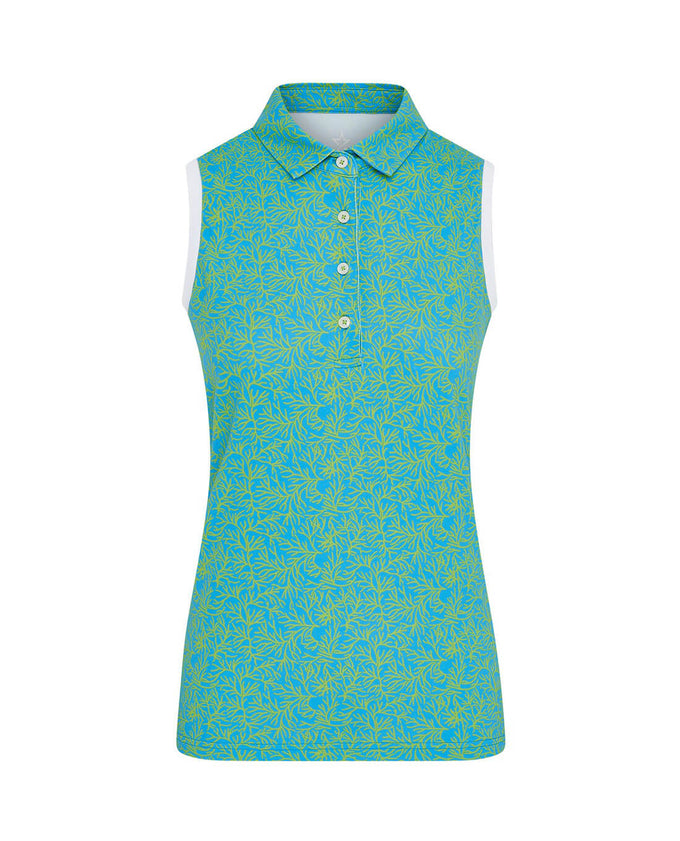 SWING OUT SISTER Dior Elite Sleeveless Polo Ocean Bloom