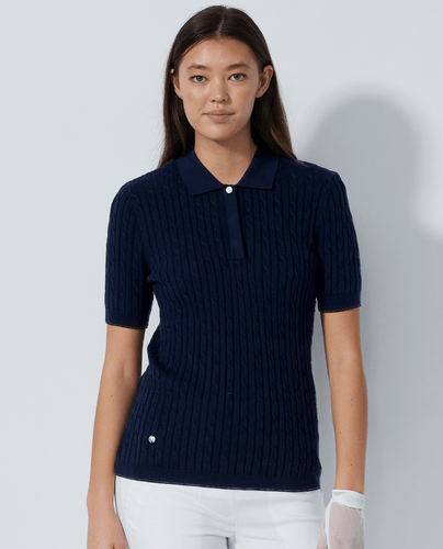 DAILY SPORTS Madelene Cashmere Knitted Polo 273 Navy