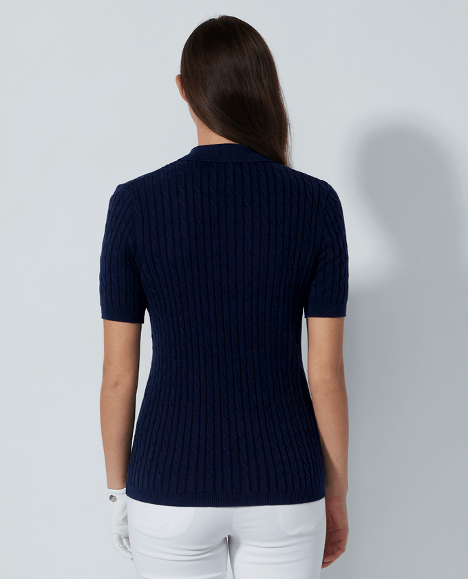 DAILY SPORTS Madelene Cashmere Knitted Polo 273 Navy