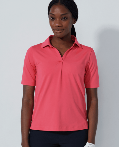 DAILY SPORTS Bella Birdie 1/2 Sleeve Polo 393 Intense Coral