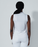 SIZE M - DAILY SPORTS Match Sleeveless Polo 412 White