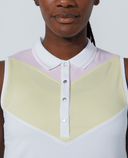 SIZE M - DAILY SPORTS Match Sleeveless Polo 412 White