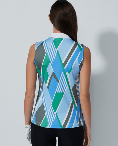 DAILY SPORTS Fusion Sleeveless Polo 425 Stripe Fusion