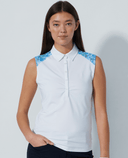 DAILY SPORTS Chic Sleeveless Polo 428 White