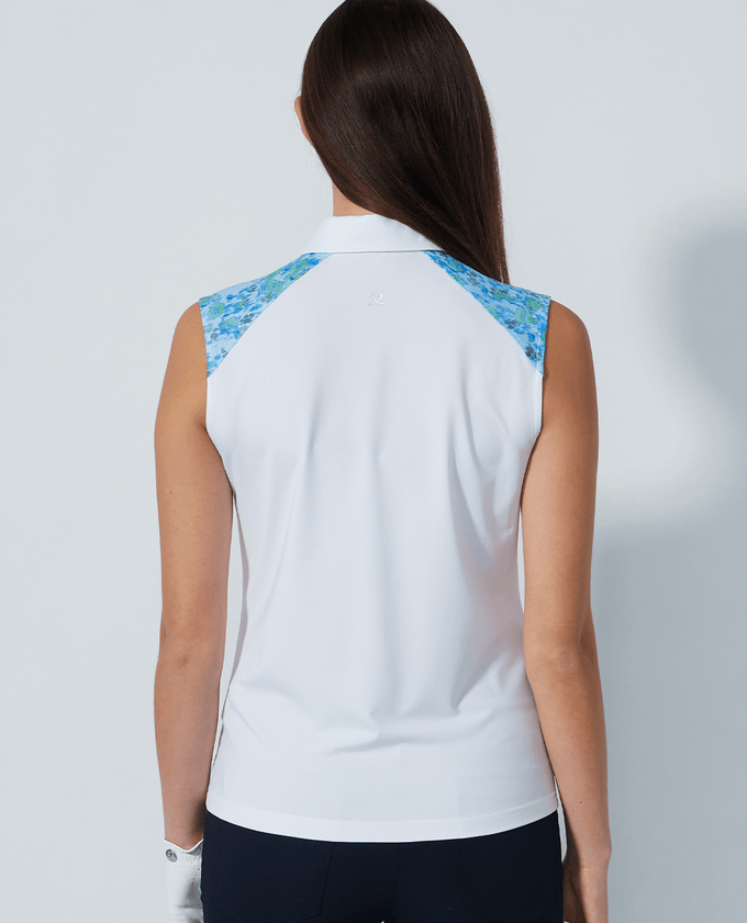 DAILY SPORTS Chic Sleeveless Polo 428 White