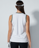 DAILY SPORTS Massy Loose Sleeveless Polo 434 White/Khaki