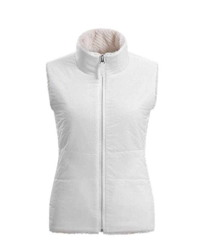 CHERVO Ersilia Faux-fur Reversible Vest Panama White