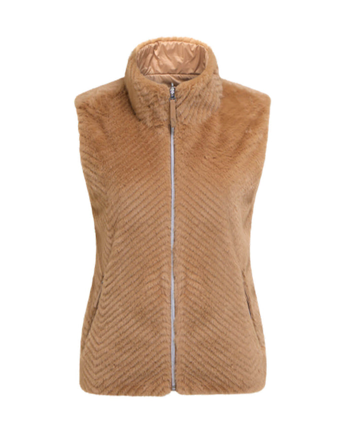 CHERVO Ersilia Faux-fur Reversible Vest Panama Panama